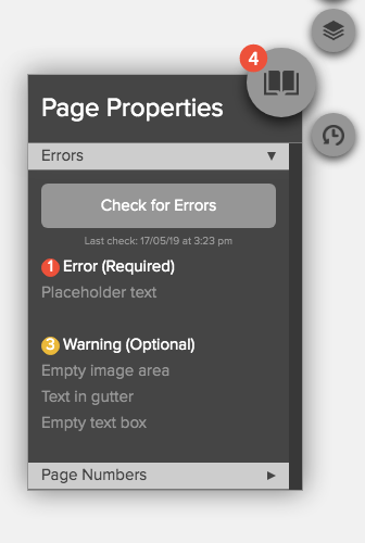 page properties window