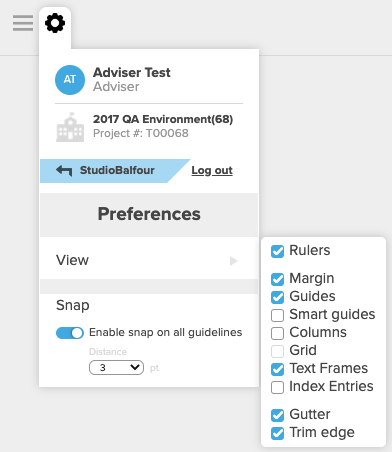 toggle grids and guides